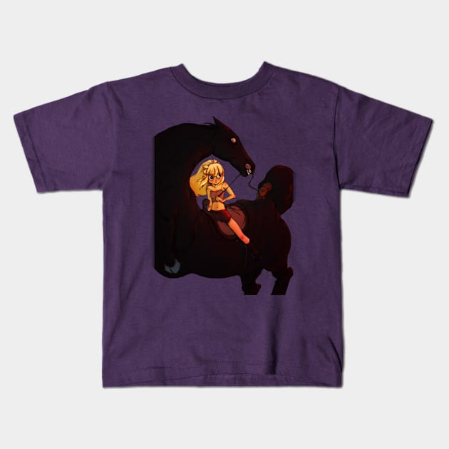 Badass riding Kids T-Shirt by mdsd